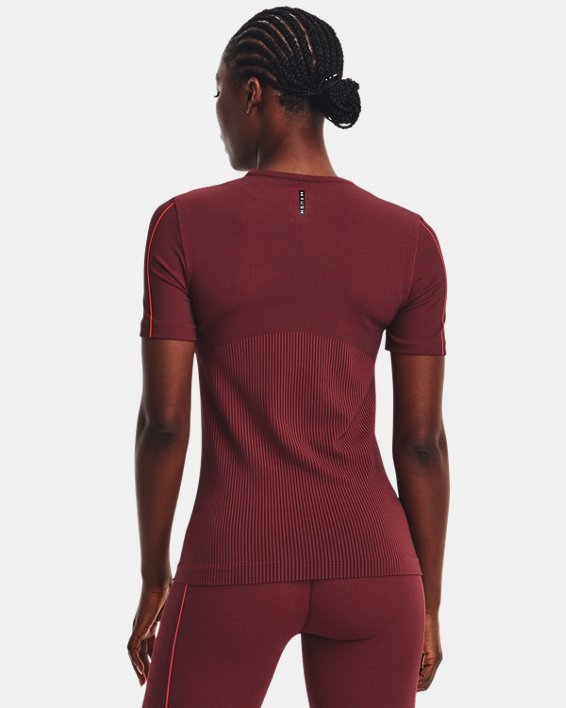 Women's UA RUSH™ Seamless Short Sleeve, Red, pdpMainDesktop image number 1